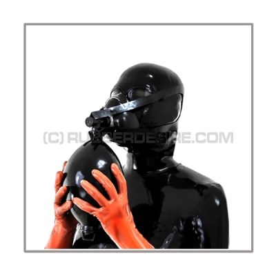 Respiratormask-set PRESSURE-ONE-H with freshair-angle-adaptor, head-harness and breathing-bellows-bag